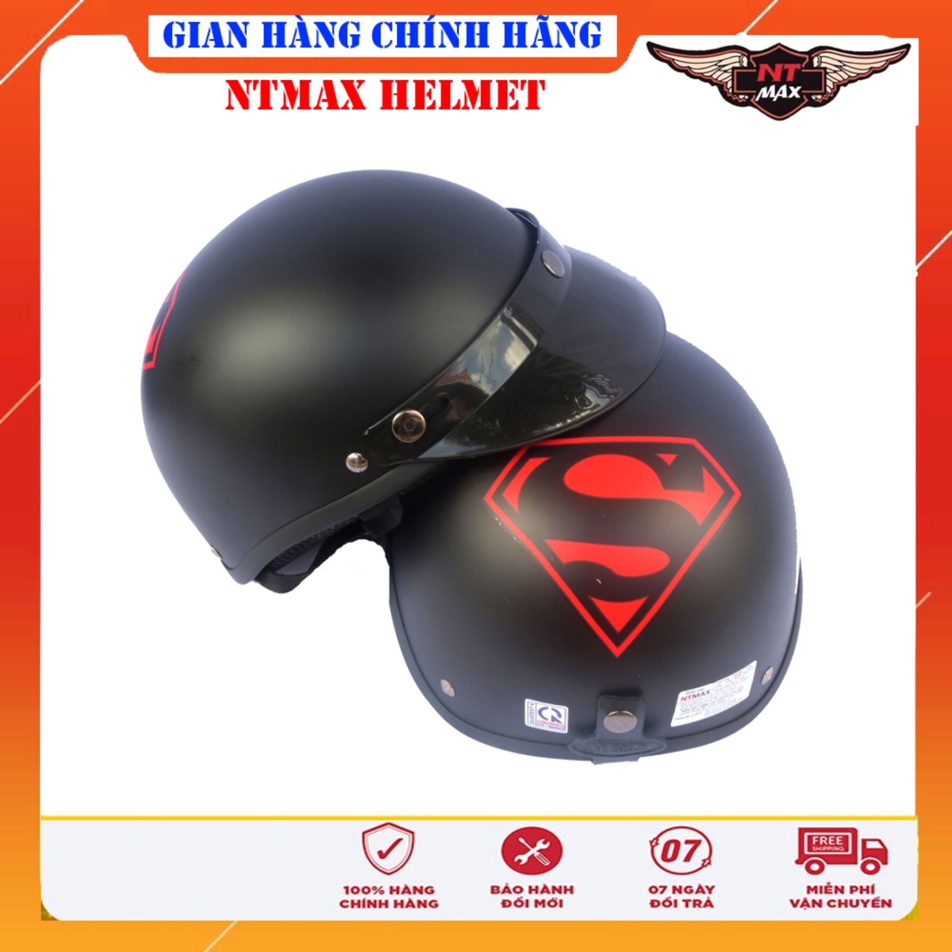Mũ bảo hiểm NTMAX 1/2 superman