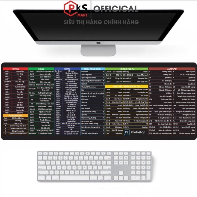 Lót Chuột, Pad Chuột Gaming Cỡ Lớn, Nhỏ ASUS-ROG 80x30x2mm 210x260x2mm Bo Viền Chắc Chắn Đế Cao Su - PKSMART