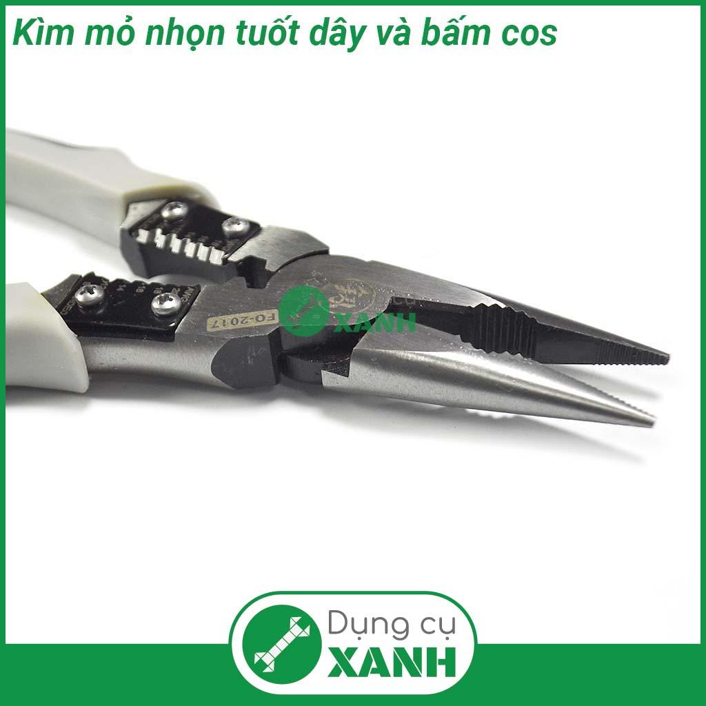 Kìm mỏ nhọn tuốt dây bấm cos chuyên dụng