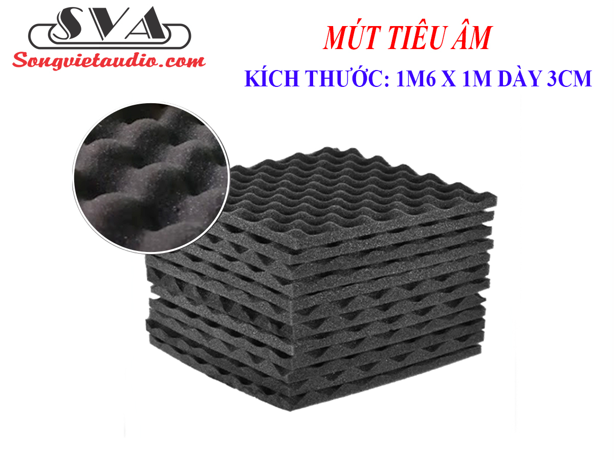 MÚT TIÊU ÂM CÁCH ÂM HÌNH TRỨNG - DÀY 3cm - KT : 1m6 x 1m