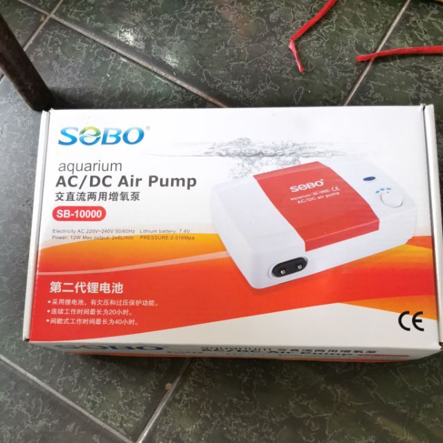 Máy sủi oxi tích điện sobo 10000