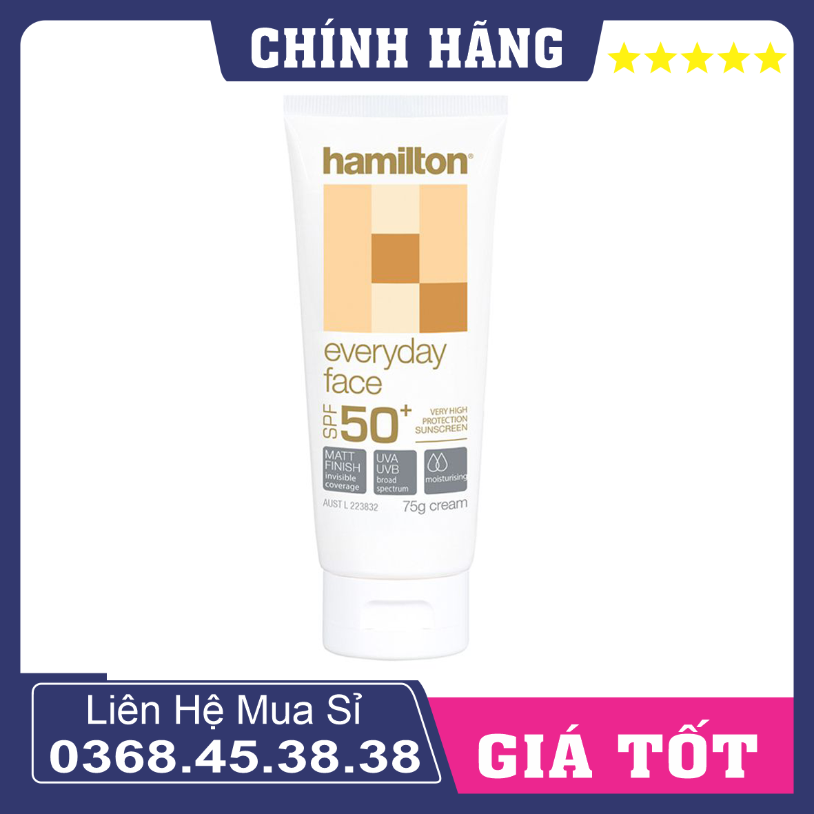 Kem chống nắng hamilton spf 50+ nội địa úc