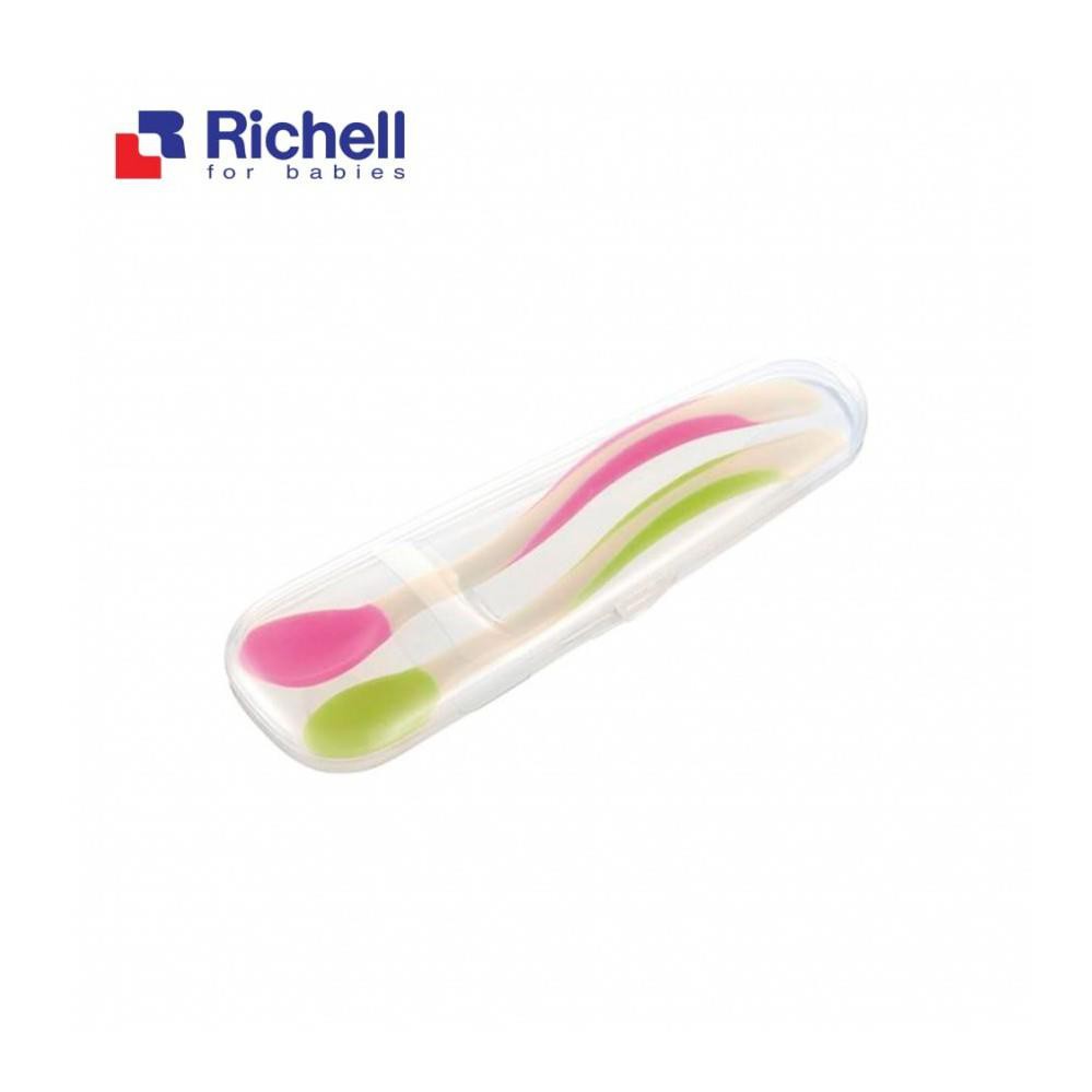 Bộ 2 thìa mềm richell nhập khẩu nhật bản