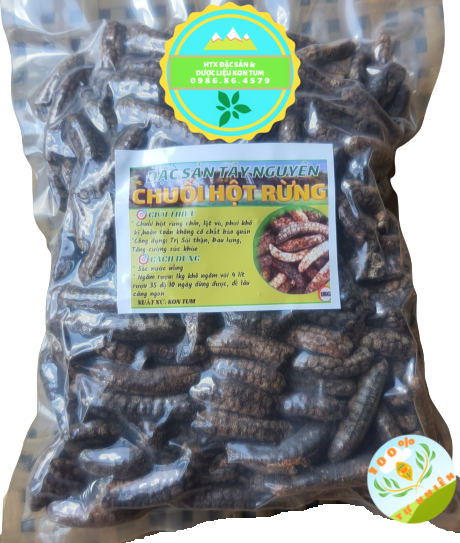 Chuối hột rừng Tây nguyên sấy khô hàng Kon Tum đóng túi chân không 1kg chuyên dùng ngâm rượu