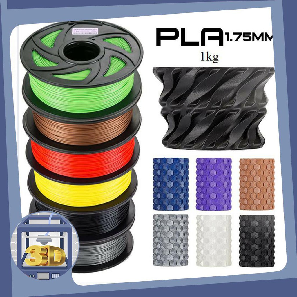 Cuộn nhựa in 3D 1.75mm PLA 1kg thuần không pha 3dshopping