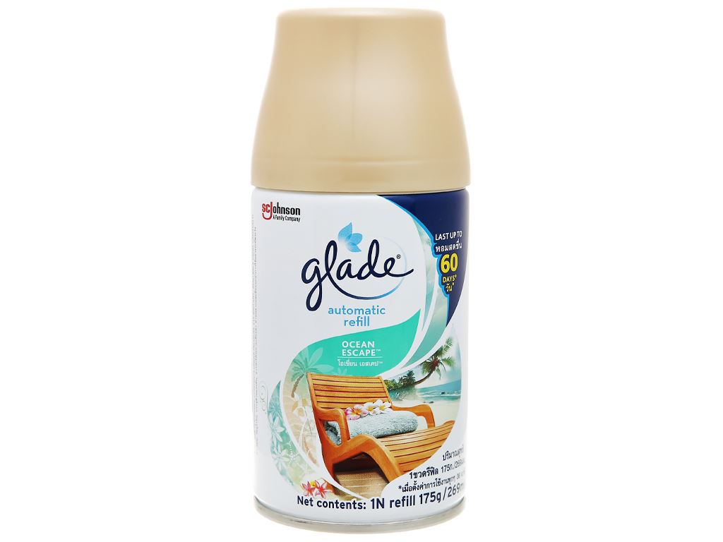 Bộ xịt phòng tự động Glade hương biển 175g 4