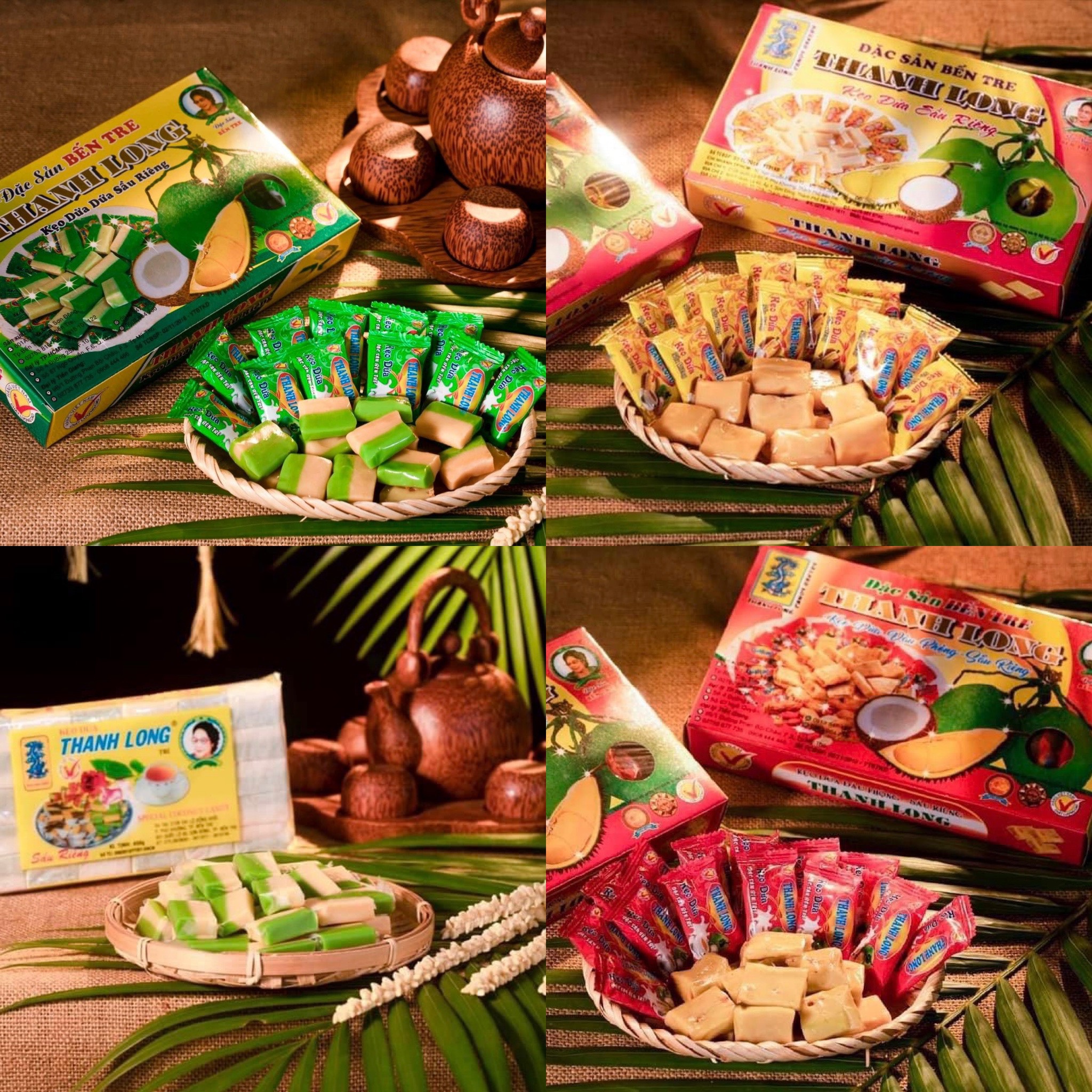 Kẹo dừa dẻo chính hãng Thanh Long nhiều loại- Kẹo Dừa Thanh Long