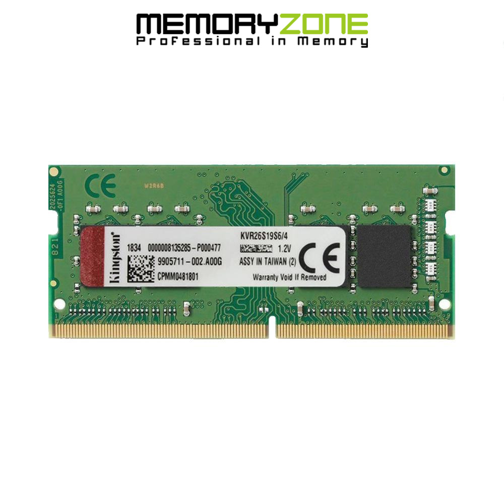Ram Laptop Kingston DDR4 4GB Bus 2666 KVR26S19S6/4 - Hãng phân phối chính thức