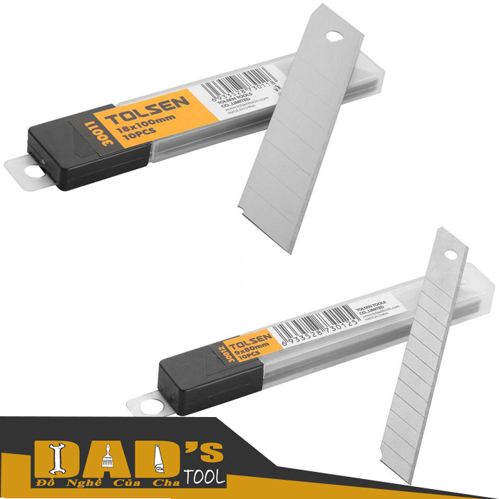 [HCM]LƯỠI DAO RỌC GIẤY ( HỘP 10 LƯỠI ) - TOLSEN 30011/12