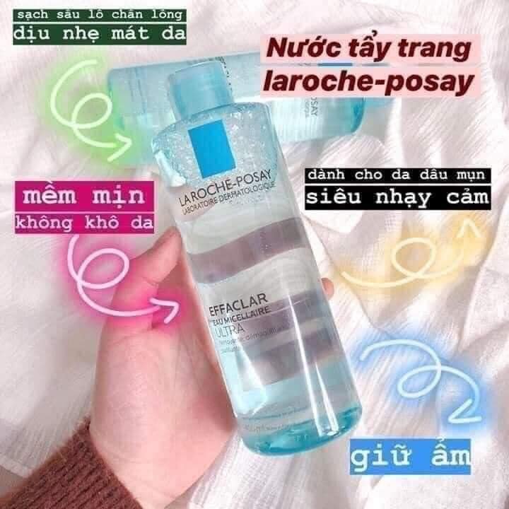 Tẩy trang laroche posay dành cho da dầu 400ml không mùi