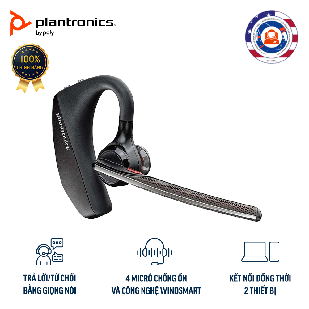 Tai Nghe Đàm Thoại Bluetooth Plantronics Voyager 5200 - Hàng Chính Hãng Việt Nam