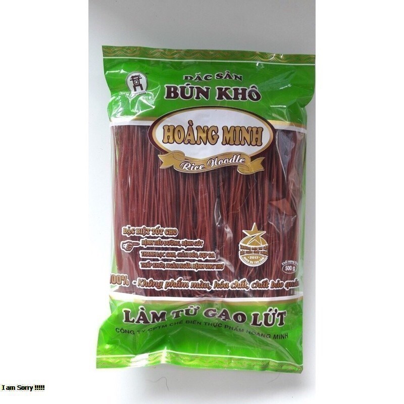Mì bún gạo lứt Hoàng Minh thực dưỡng eatclean/keto/das ăn kiêng giảm cân (500g)