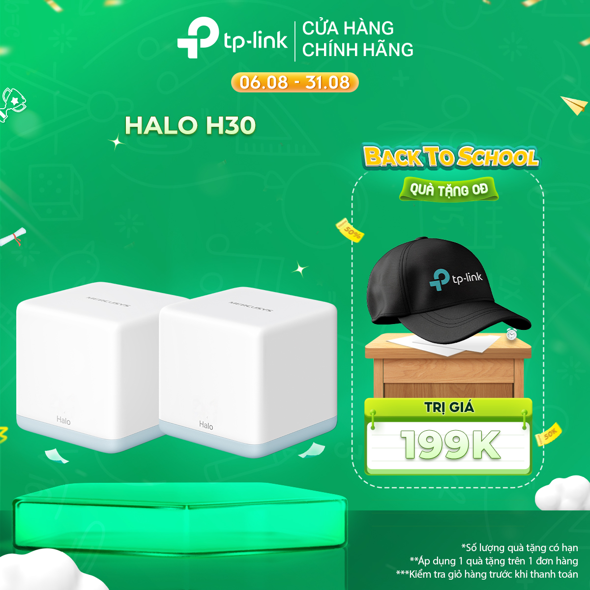 Bộ Phát Wifi Mesh Mercusys Halo S12 / H30 Chuẩn AC Tốc Độ 1200Mbps Dành Cho Gia Đình
