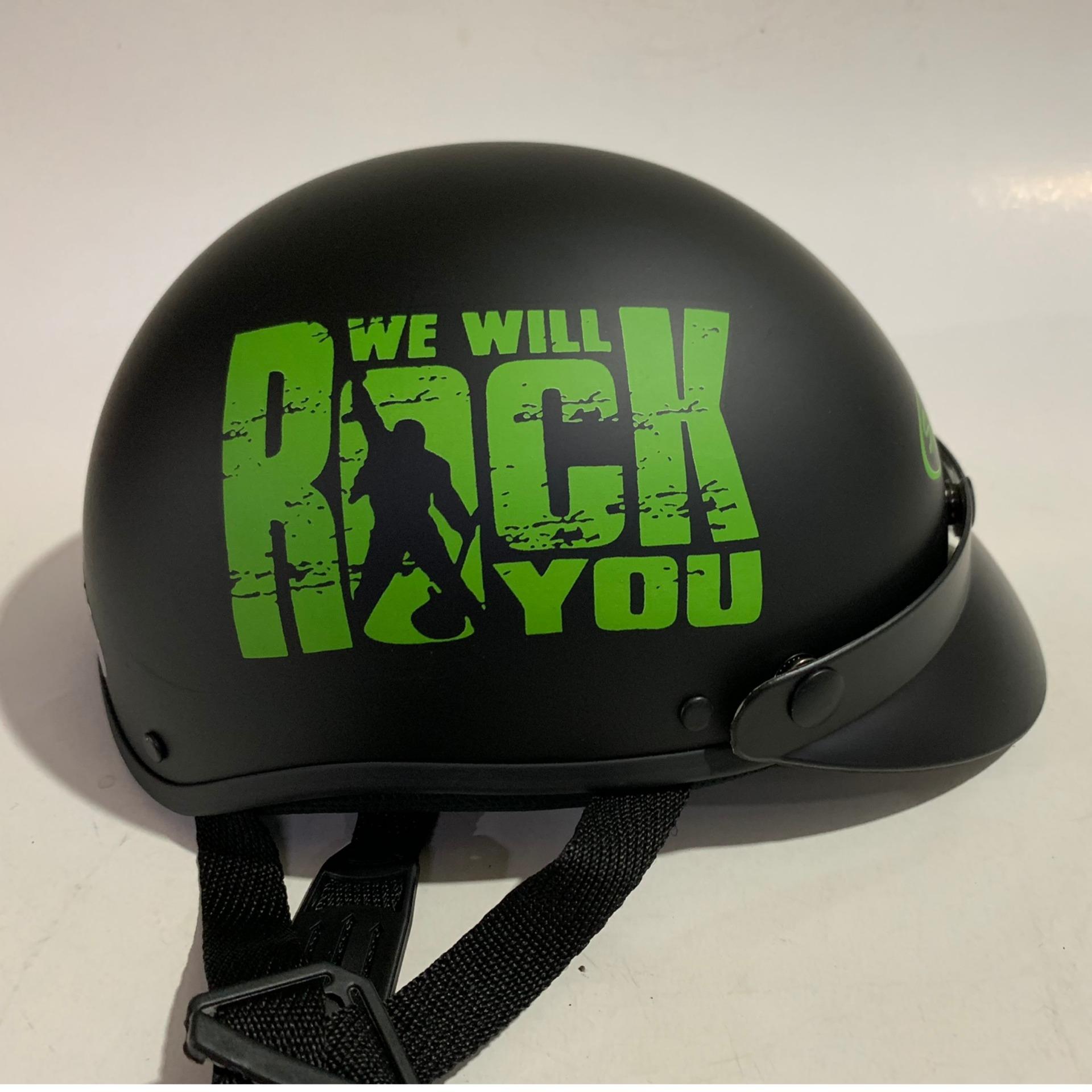 Nón bảo hiểm nữa đầu tem rock