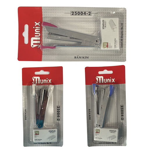 Bấm kim số 10 munix 25004-2 tặng kèm hộp kim bấm số 10 chất lượng tốt