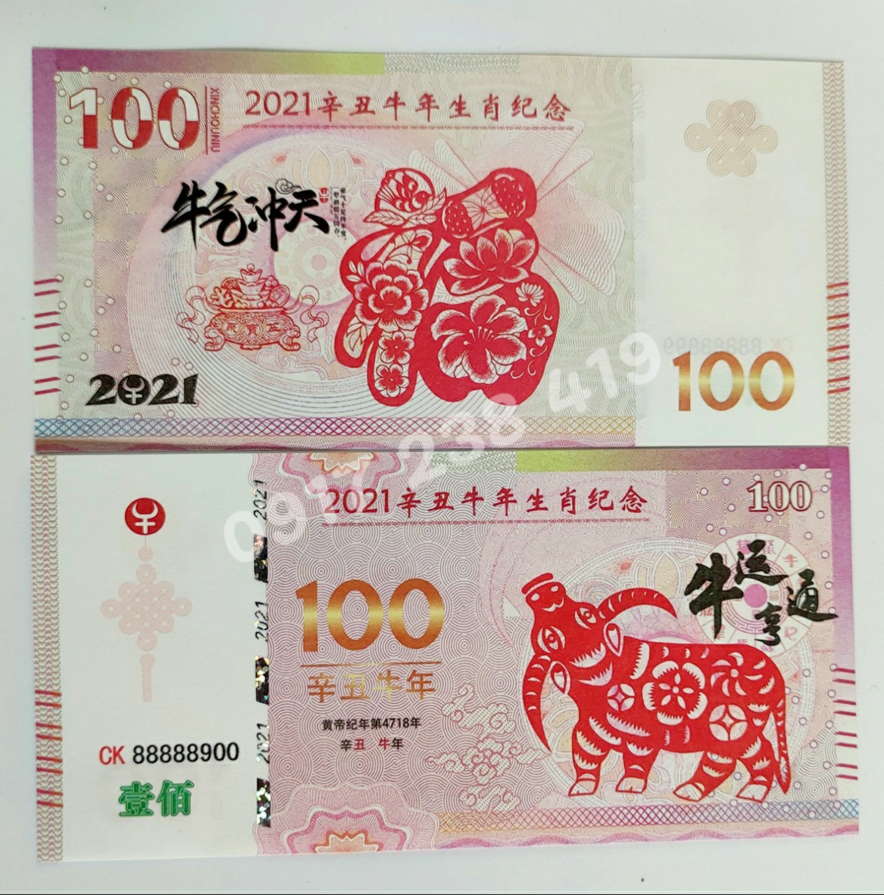 TIỀN MACAO HÌNH CON TRÂU 100 PATASCA