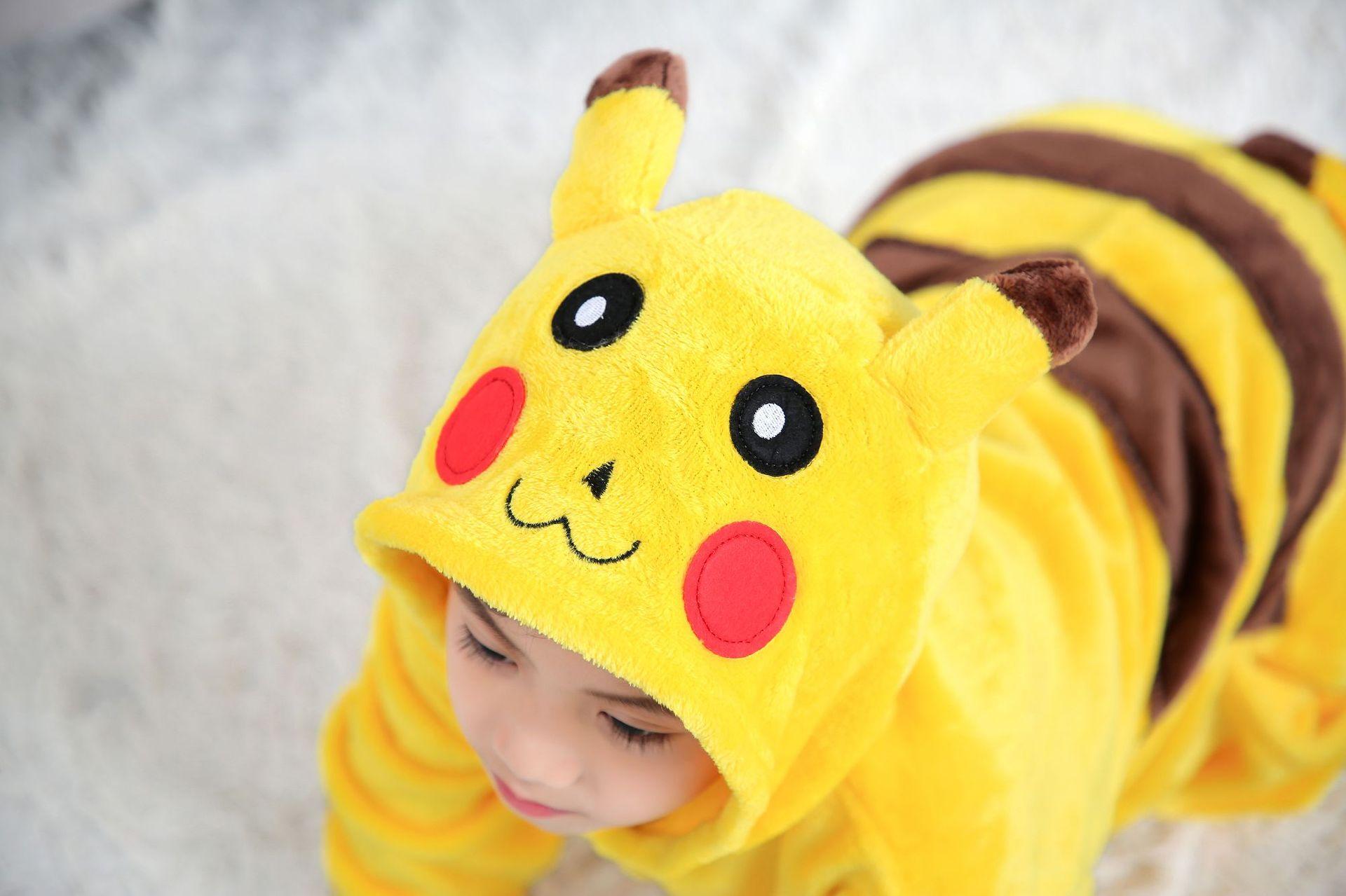 Bộ đồ ngủ hình thú pikachu liền thân Pijama Động Vật Hoạt Hình Cosplay nhiều màu đón giáng sinh HOT độc và lạ decoshop68 1950