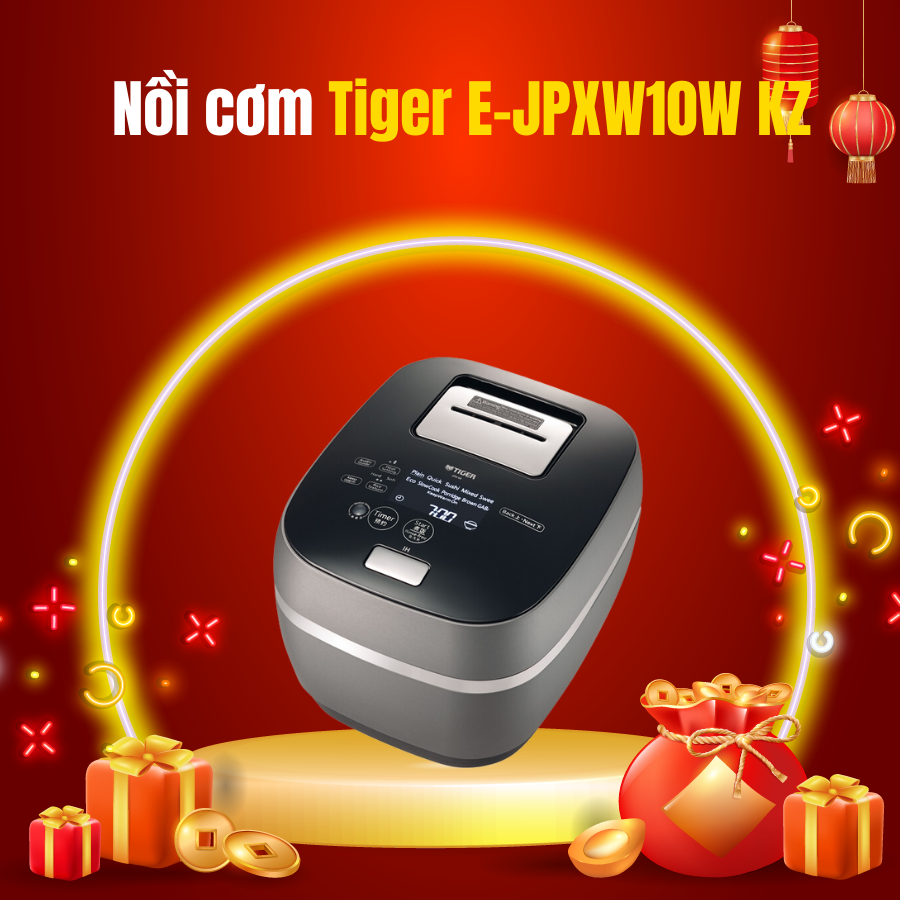 Nồi cơm điện cao tần tiger e-jpxw10w kz