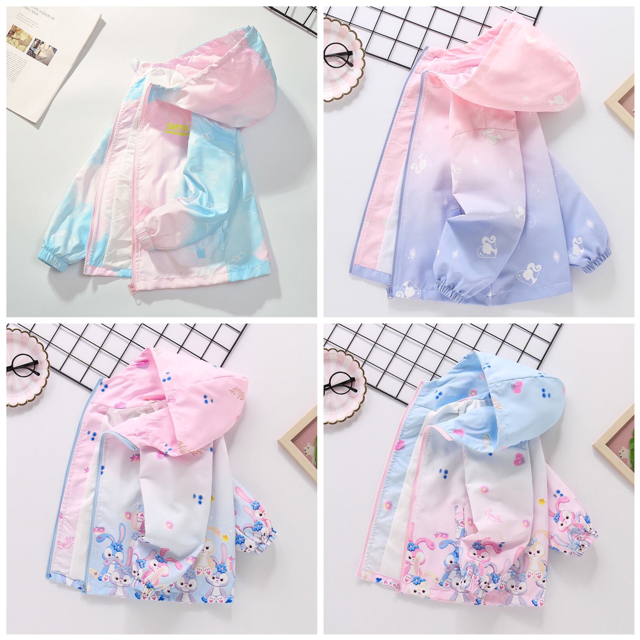 Áo khoác gió loang màu md236 cho bé gái - jumping beans official store