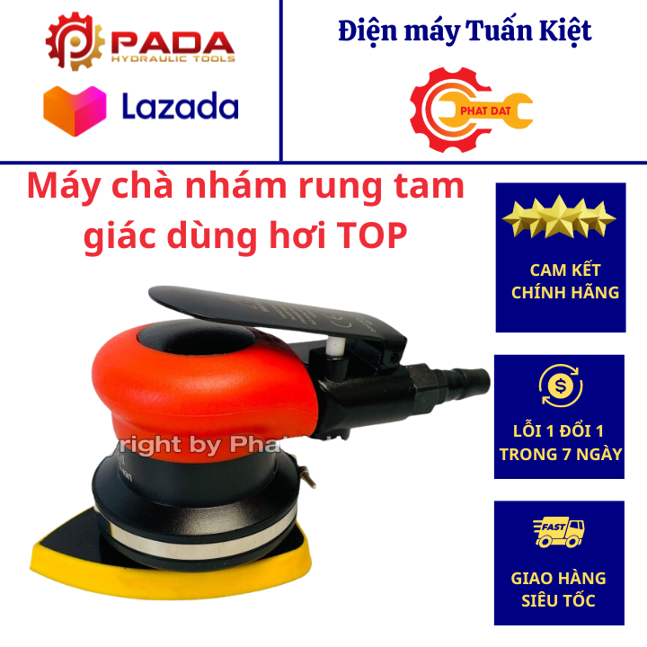 Máy chà nhám rung tam giác dùng hơi TOP-Made in Taiwan-Bảo hành 6 tháng
