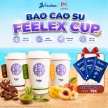 Bao Cao Su Feelex Cup Siêu Mỏng, Đa Dạng Mùi Hương, Hình Cốc Ngụy Trang Xinh Xắn Nhiều Gel Bôi Trơn - hộp 10 bcs