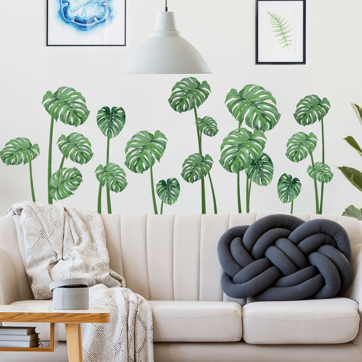 Decan dán tường an phú decor cây trầu bà lá