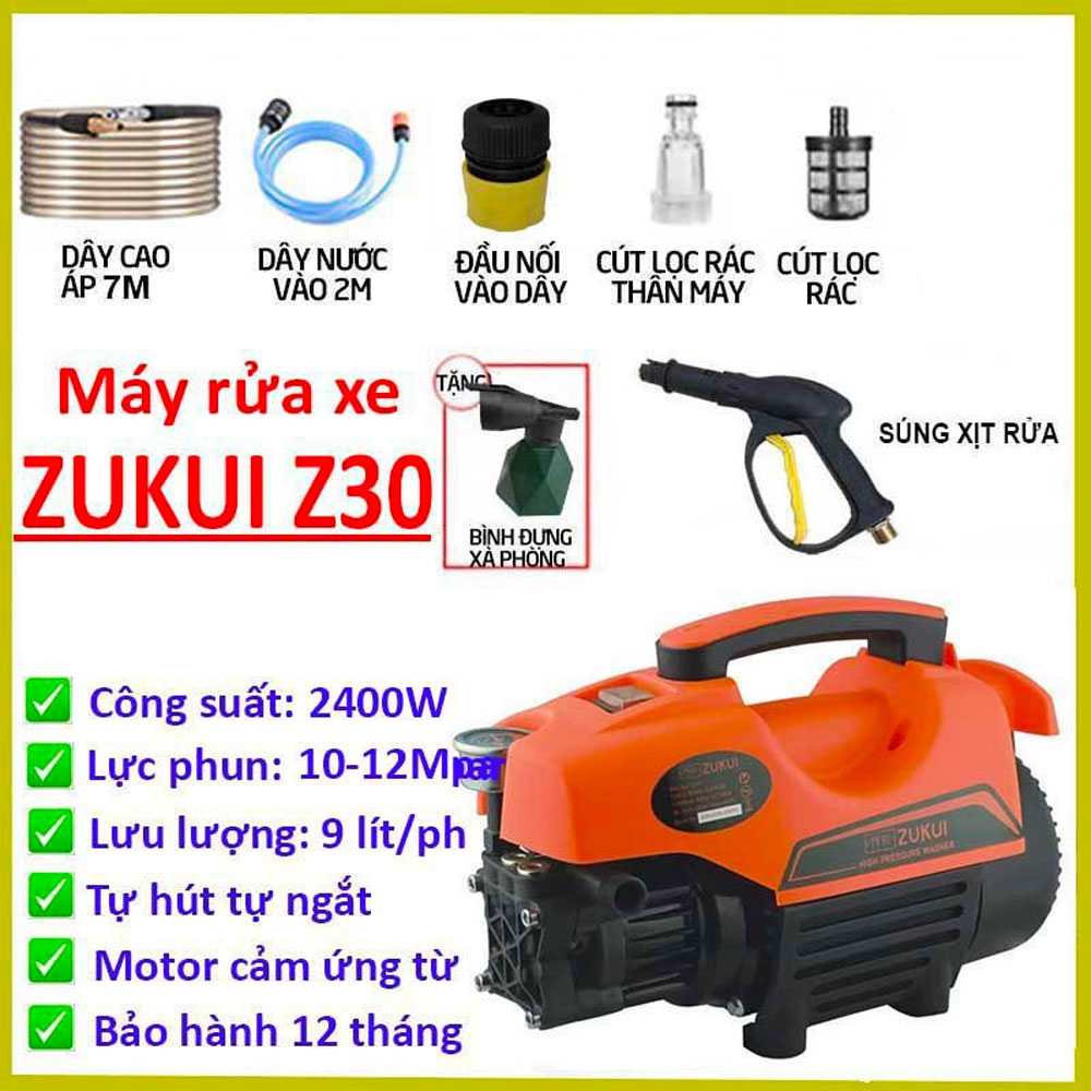 Máy rửa xe zukui z10, z20, z30 chính hãng giá rẻ - model 2022