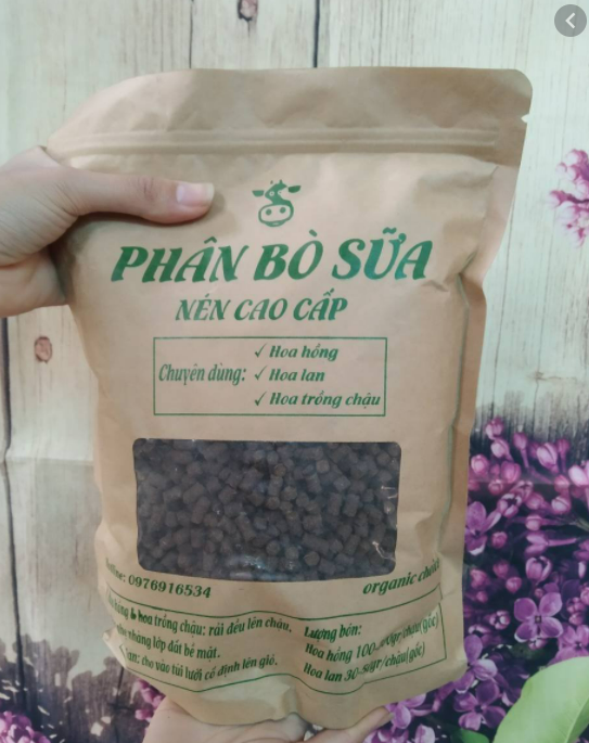 Phân bò sữa nén viên cao cấp gói 1 kg chuyên bón cho hoa, cây cảnh