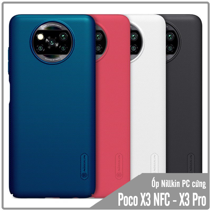 Ốp lưng cho Xiaomi Poco X3 NFC và Poco X3 Pro Frosted Shield nhựa PC cứng Nillkin , Vân nhám , chống vân tay