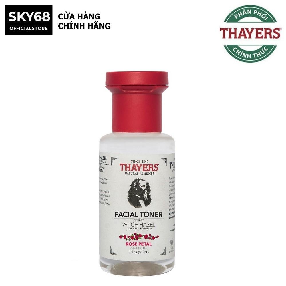 Nước hoa hồng thayers làm sạch, se khít lỗ chân lông rose phiên bản mini size 89ml