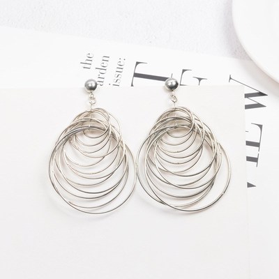 [HCM]Bông tai khoen tròn nhiều tầng cá tính - B1193