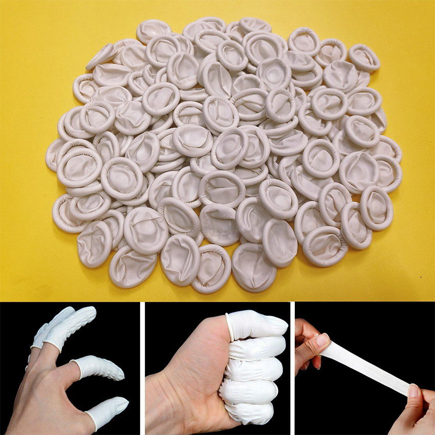 [HCM]Set 200 bao ngón tay cao su làm nail và phun xăm thẩm mỹ chuyên dụng