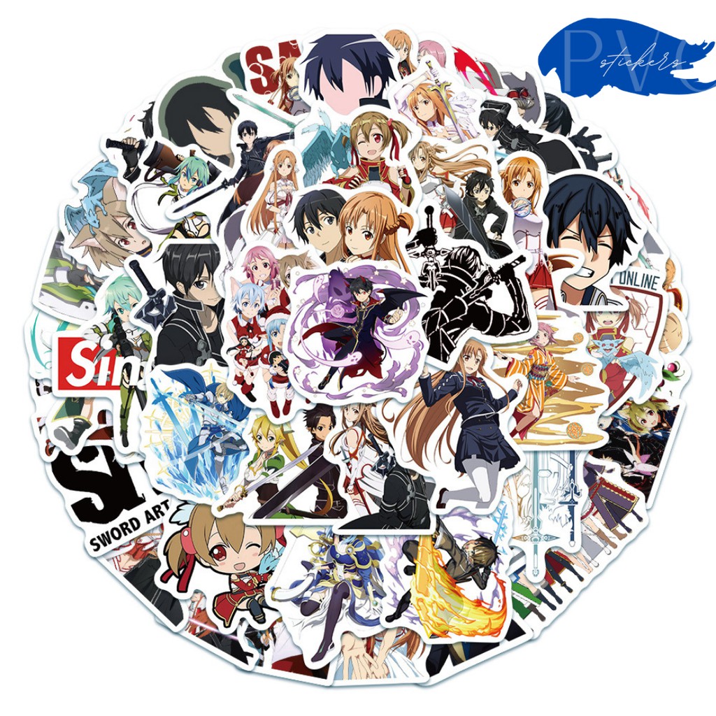 [HCM]Stickers anime SAO Sword Art Online Kirito Asuna không thấm nước