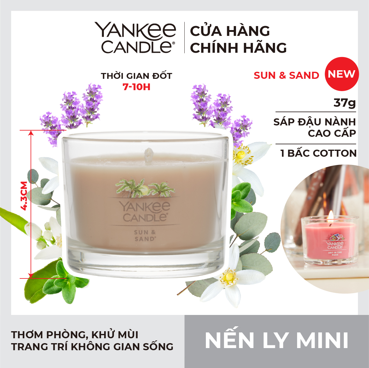 Nến ly mini Yankee Candle - Sun & Sand