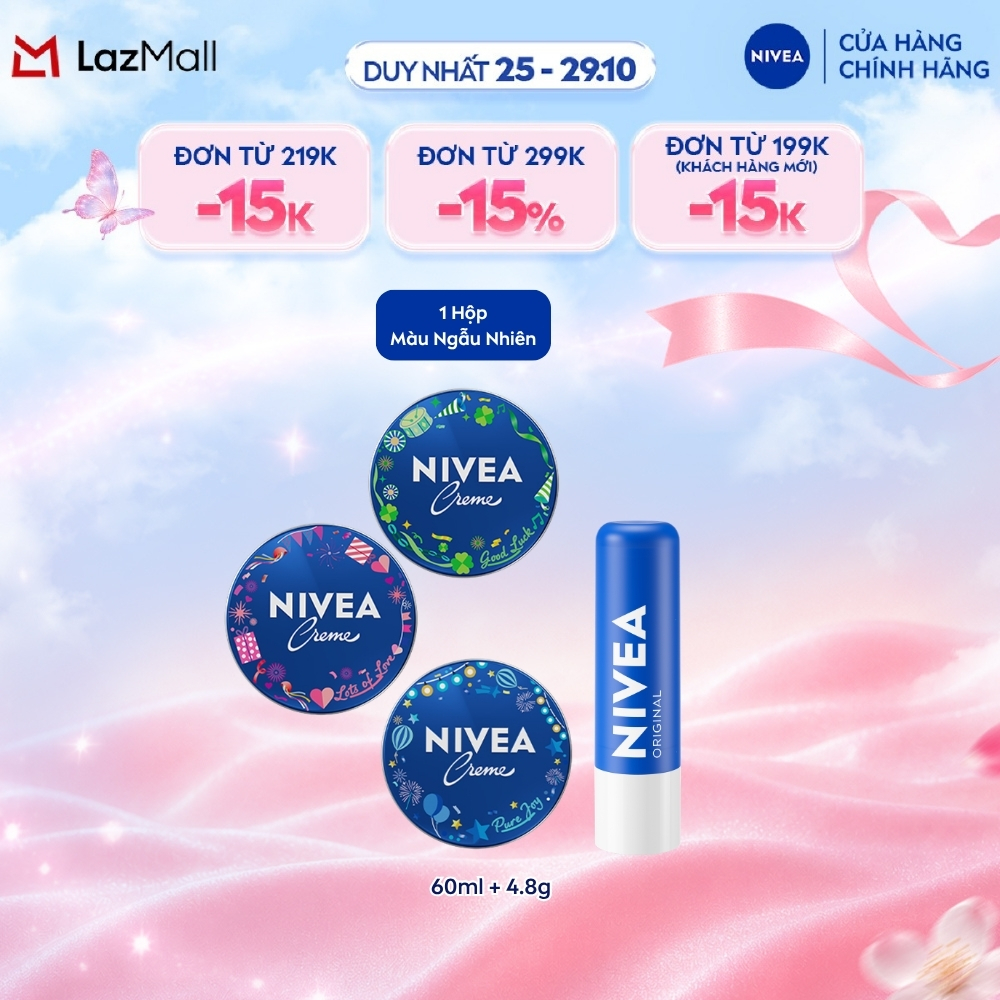 [Winter Bundle] Combo Dưỡng Ẩm Chuyên Sâu NIVEA: Kem dưỡng ẩm chuyên sâu + son dưỡng - 85061+80101/80102