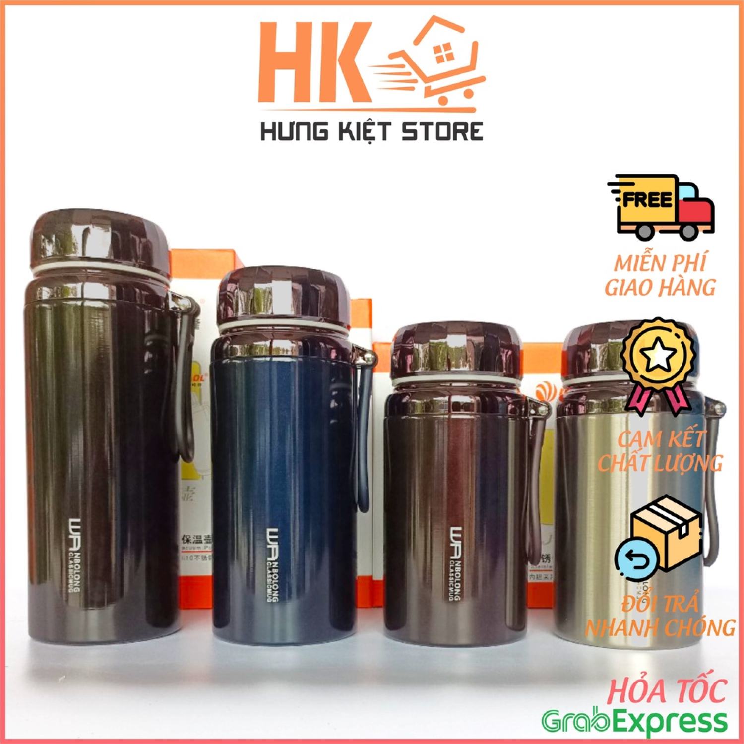 ✅ bình giữ nhiệt baol nắp kim cương inox 304 dung tích 600ml / 1000ml / 1200ml / 1500ml - hungkietstore