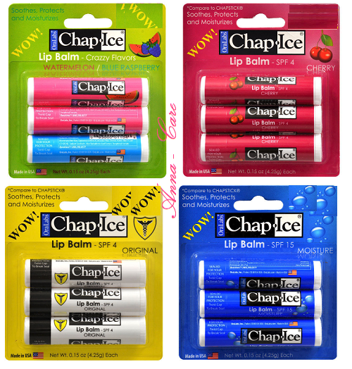 Son Dưỡng Môi Chap-Ice Lip Balm set 3 * 4.25g