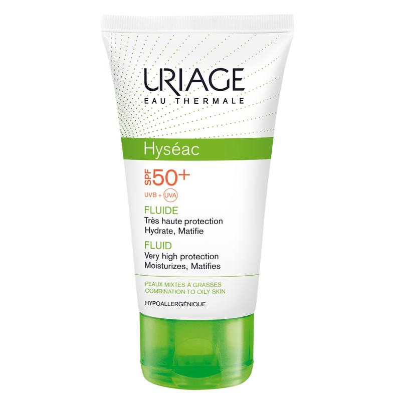 Uriage Hyseac Fluide SPF50 - Kem chống nắng dưỡng ẩm cho da mụn, da dầu