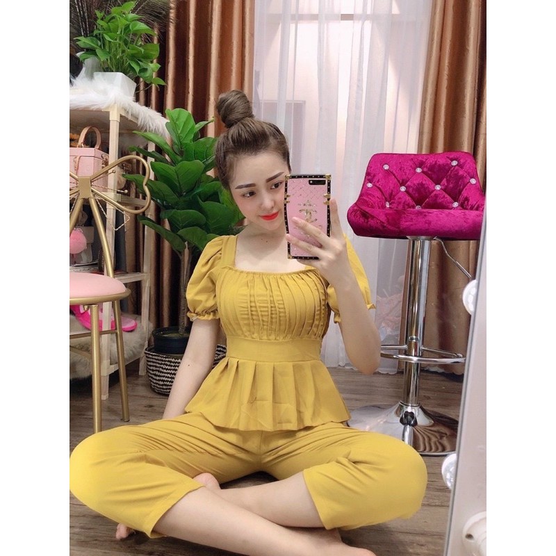 Sét peplum xếp ly #bigsize 60kg đến 90kg