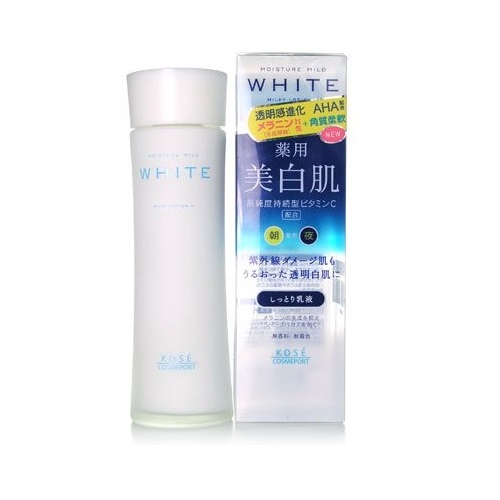 Sữa dưỡng trắng da Kose Moisture Mild White Milky Lotion 140ml