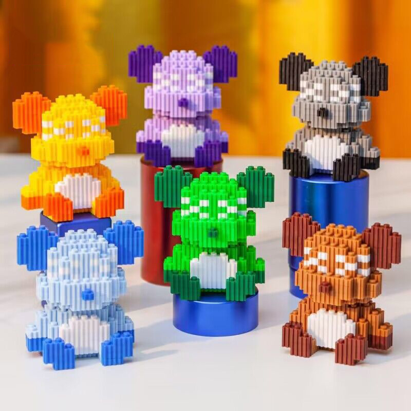 Lego Mô Hình Lắp Rắp Gấu Bearbrick size nhỏ - Đồ Chơi Thông Minh, Quà Tặng Handmade