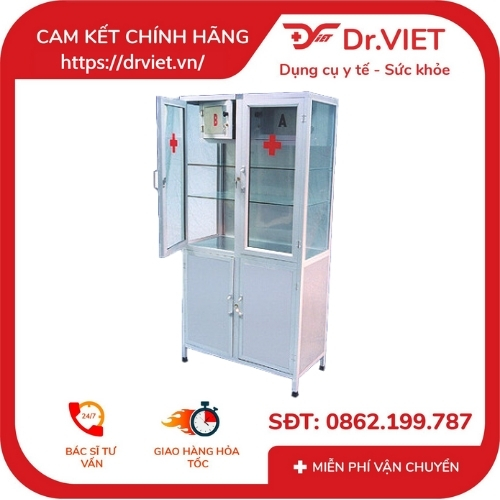 Tủ thuốc y tế inox có ngăn độc AB DCG14