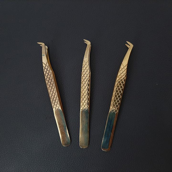 NHÍP NỐI MI VOLUME KẺ Ô  PAKISTAN A3 MẠ VÀNG