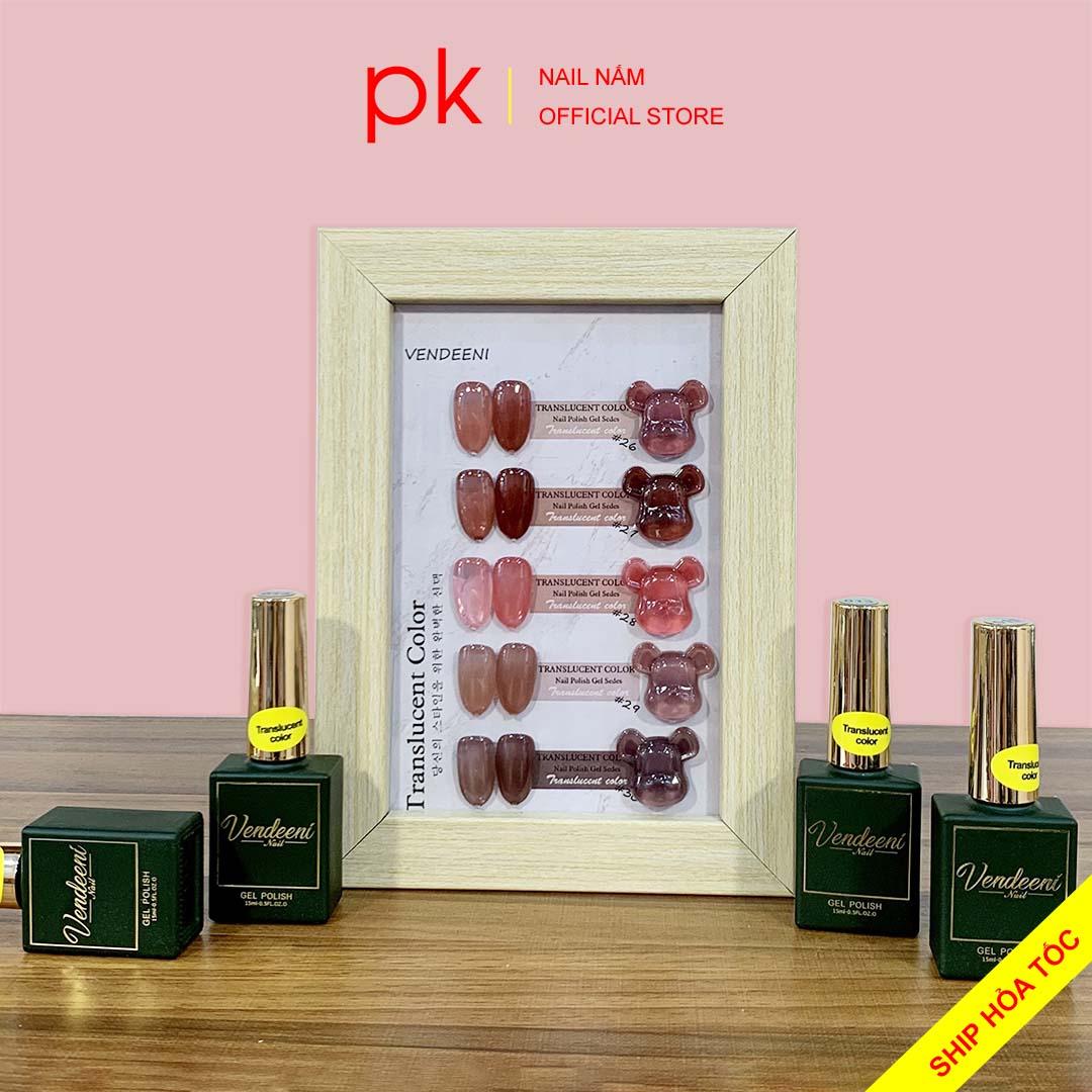 Set sơn thạch vendeeni 5 màu cao cấp hàng Japan chai 15ml tặng kèm bảng màu