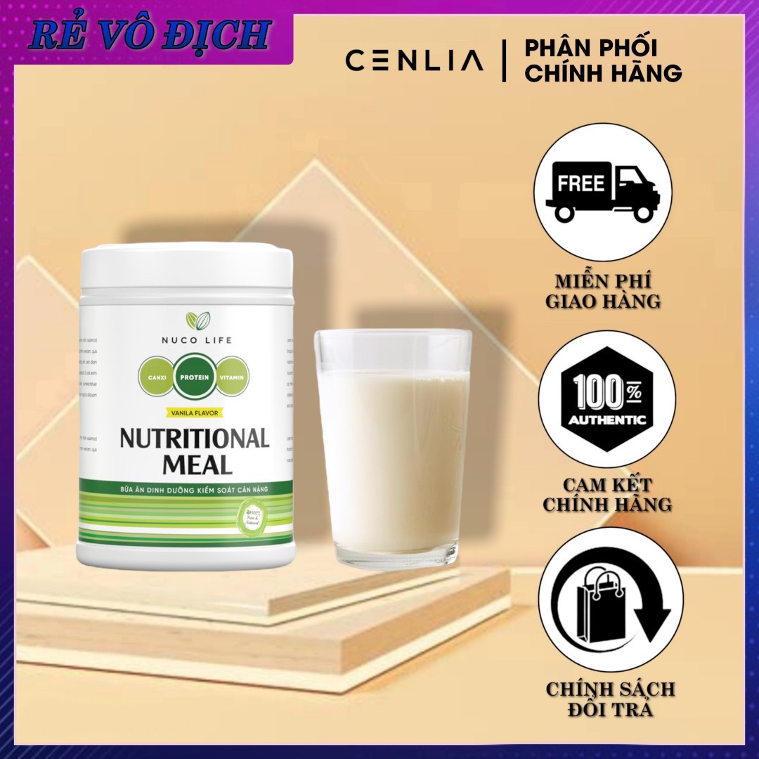 Nuco Life [ Nutritional Meal ]sữa bột ngủ cốc cung cấp dinh dưỡng, tăng cường miễn dịch, hỗ trợ tiêu hoá.