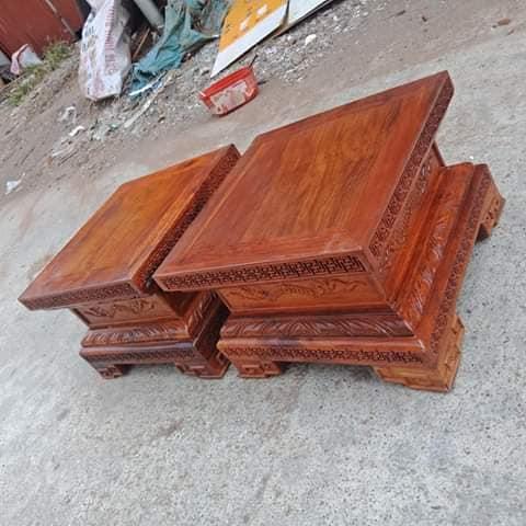 Đế sen gỗ hương đá nam phi vuông 30 cao 30 cm
