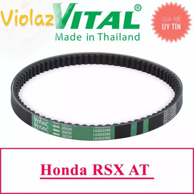 dây curoa RSX AT hãng Vital Thái cho xe máy Honda Wave (dây đai chính hãng Thái Lan)
