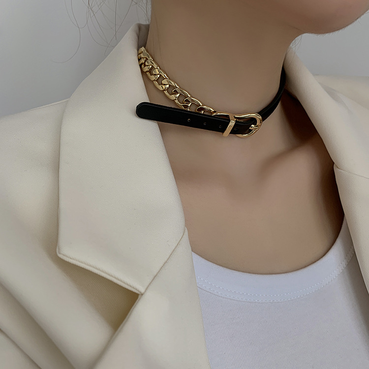 [Quà 29k]Vòng cổ nữ kiểu dáng unisex cá tính, chất liệu titan mạ vàng 18k, mẫu mới nhất năm 2021-