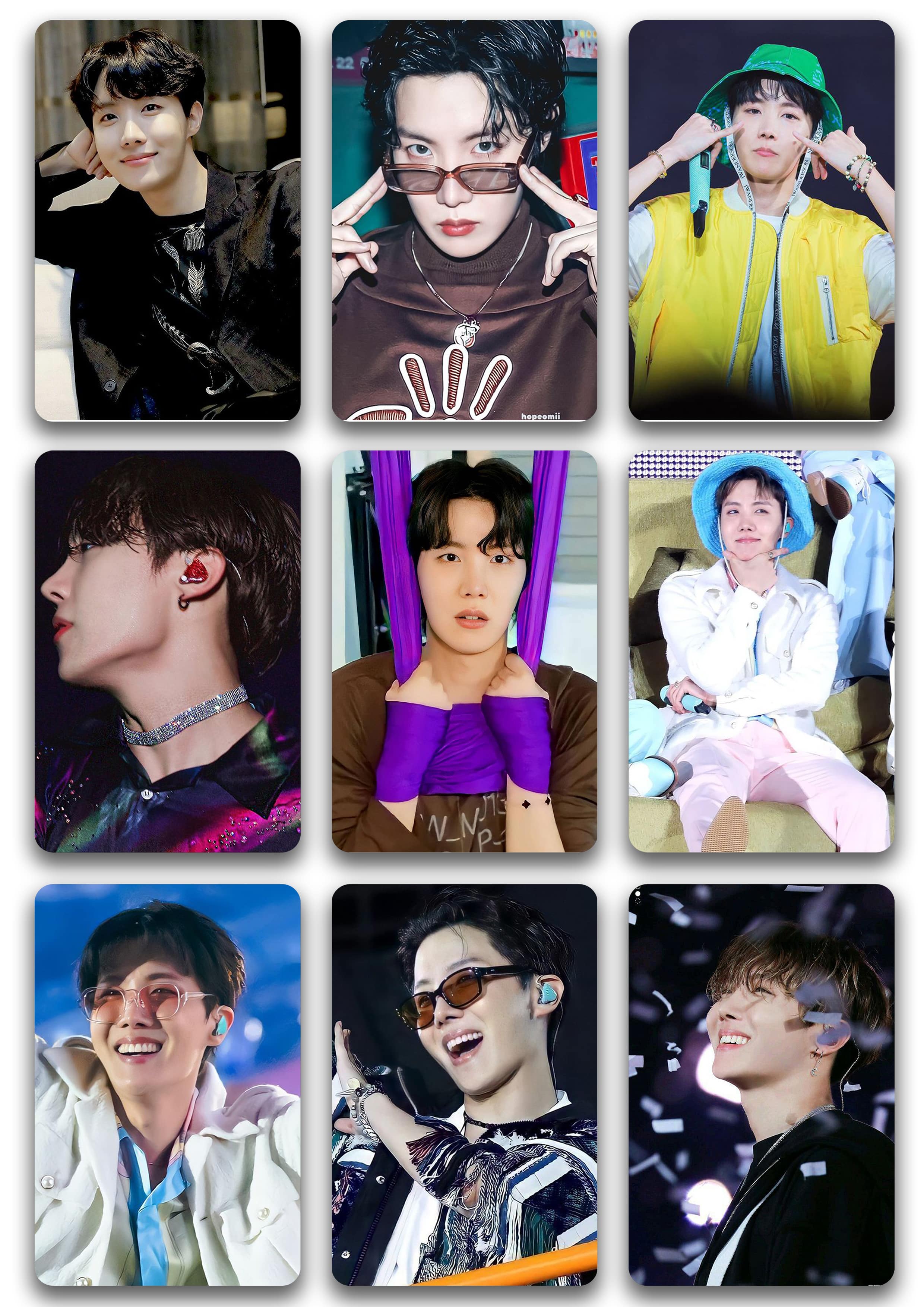Bộ card bo góc jhope bts 2 mặt mới nhất