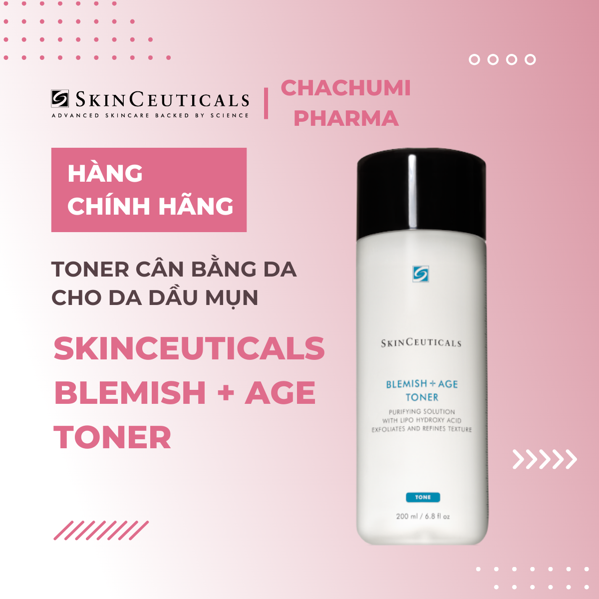 [HÀNG CÔNG TY] Toner Cân Bằng Cho Da Dầu Mụn Skinceuticals Blemish + Age Toner